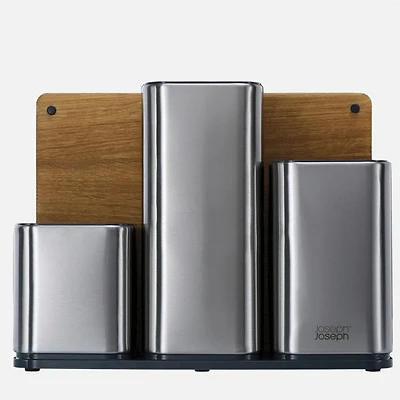 Joseph Joseph CounterStore™100 Kitchen Utensil Organizer with Oak Board