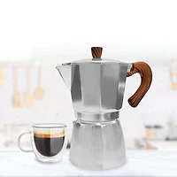 JS GOURMET Cafetière espresso en aluminium 6 tasses pour plaque chauffante