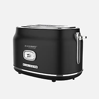 JS GOURMET Retro 2-Slice Toaster - Black Matte