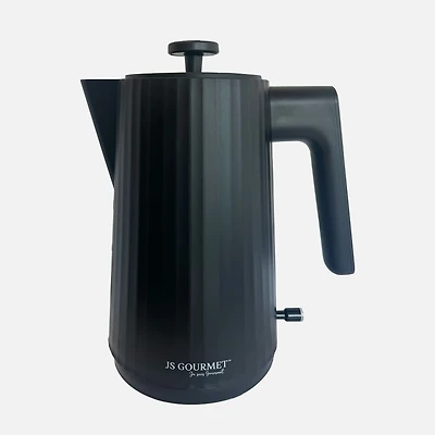 JS Gourmet Retro Black Matt Electric Kettle 1.7L