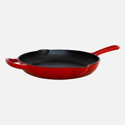 JS GOURMET Enamelled Cast Iron Frying Pan Cherry Red 26 cm