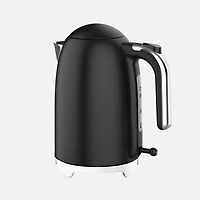 JS GOURMET Veraroma Bouilloire électrique mince en acier inoxydable - noir, 1,7 L 