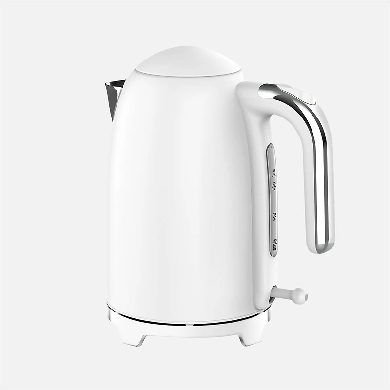 JS GOURMET Veraroma Bouilloire électrique mince en acier inoxydable - blanc, 1,7 L 