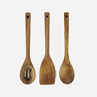 JS GOURMET Acacia Wood utensils, set of 3 pieces