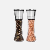 JS GOURMET moulins à sel et poivre en acier inoxydable, ensemble de 2 