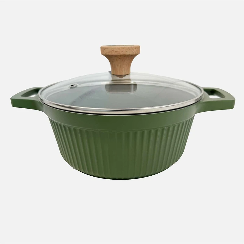 Veraroma™ Die Cast Aluminium Ceramic Non-Stick Casserole With Cover - 24cm