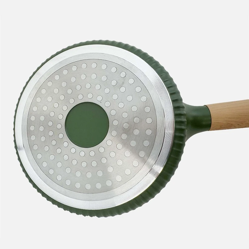 JS GOURMET VerAroma Die Cast Aluminium Ceramic Non-Stick Fry Pan With Ribbed Design