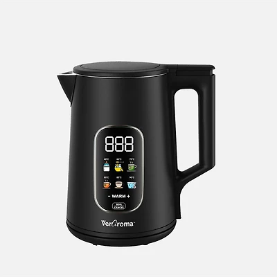 JS GOURMET VerAroma Bouilloire LED intelligente avec contrôle de température double paroi - 1,7 L 