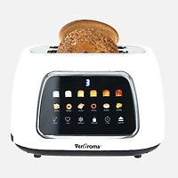 JS GOURMET Grille-pain intelligent numérique à 2 tranches larges - blanc 