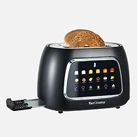 JS GOURMET VerAroma Grille-pain intelligent numérique à 2 tranches larges - noir 