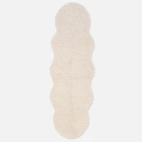 Junno Curly Fur Carpet, 2' x 6' - Ivory