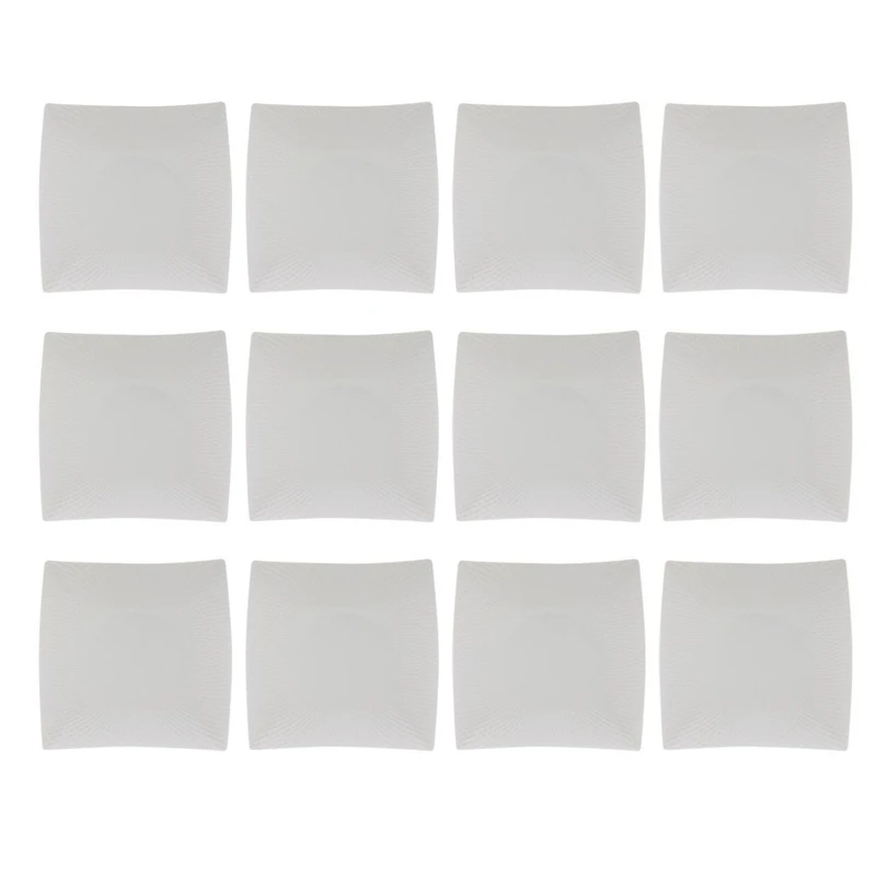 Set of 12 Diamond Square Dessert Plate by Maxwell & Williams