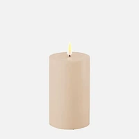 Deluxe Realistic Flame Outdoor LED Candle 3x5" - Dust Sand
