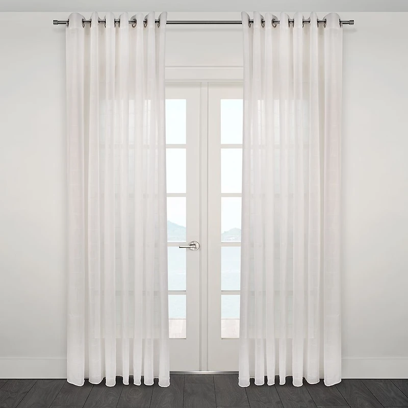 Kozani Sheer Jacquard Grommet Curtain