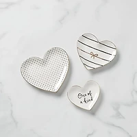 Kate Spade A Charmed Life Heart Catch All Dish Set of 3