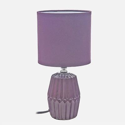Lampe de table en céramique avec abat-jour - Mauve