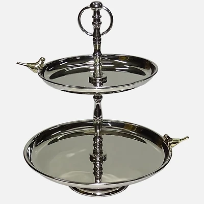 Elegance Love Birds 2-Tier Tray - Large