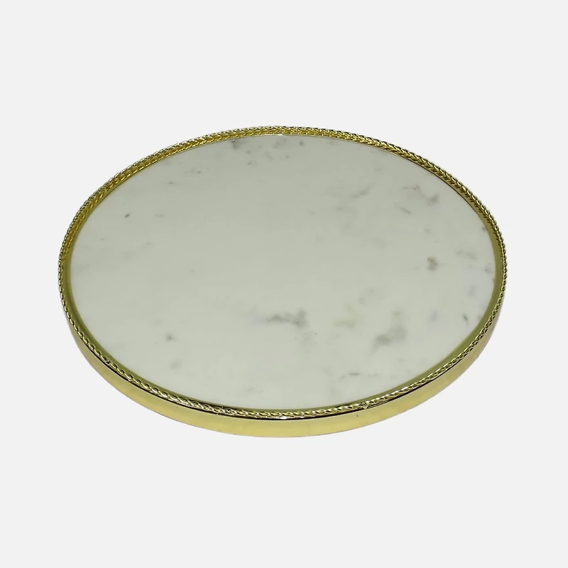 Round Tray with Marble Base