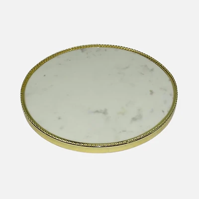 Round Tray with Marble Base