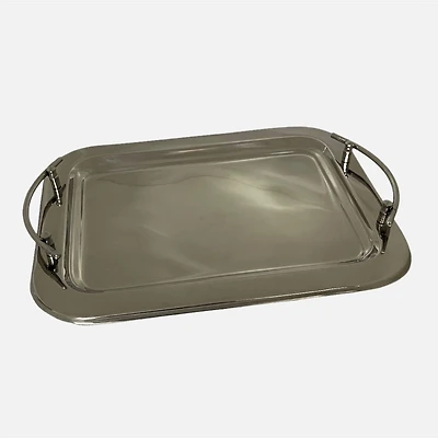 Elegance Gold Fern Tray with Handles, Rectangular