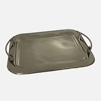 Elegance Gold Fern Tray with Handles, Rectangular