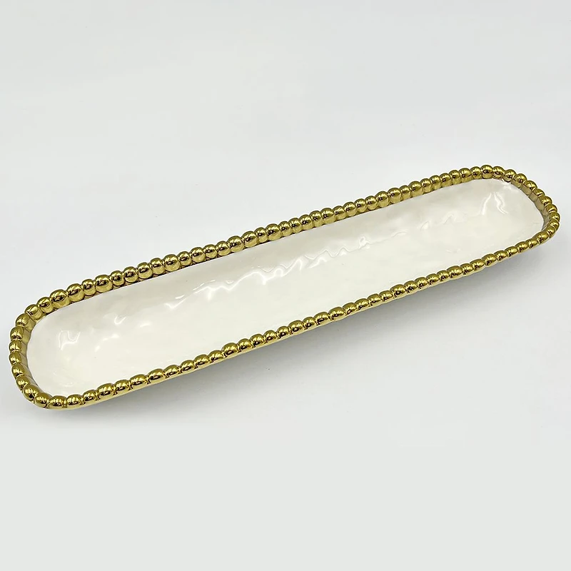 Elegance Gold Bead Cracker Tray