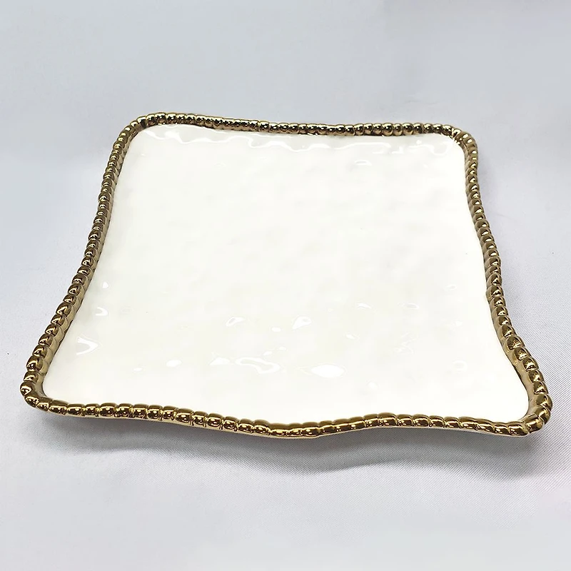 Elegance Gold Bead Tray, Square