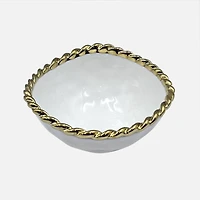 Elegance Gold Bead Small Snack Bowl - 5.25"