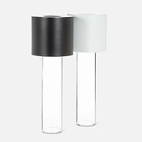 Lampe de table et vase DEL - Noire