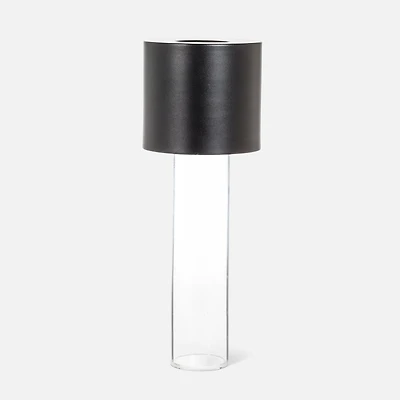 Lampe de table et vase DEL - Noire