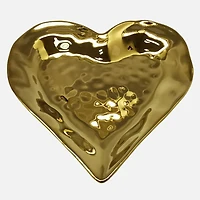 Assiette en forme de coeur - doré