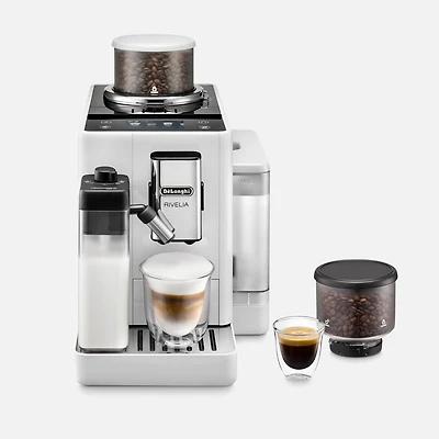 De'Longhi Rivelia Machine à espresso et cappuccino automatique - Blanc
