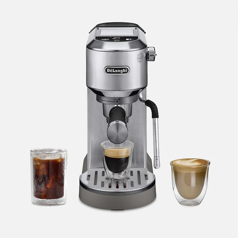 De'Longhi Machine à espresso Dedica Duo avec infusion à froid en acier inoxydable