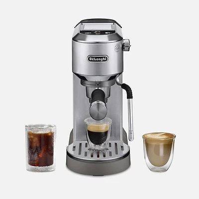 De'Longhi Machine à espresso Dedica Duo avec infusion à froid en acier inoxydable