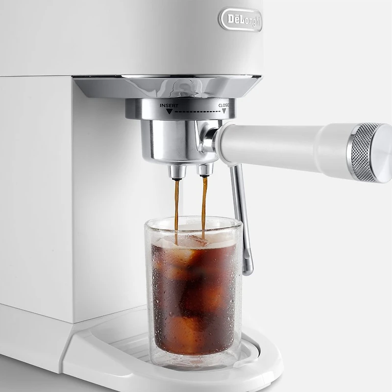 De'Longhi Dedica Duo Espresso Machine With Cold Brew - White