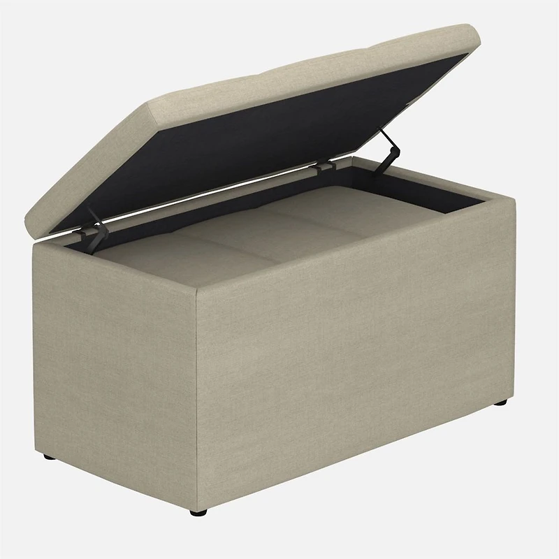 Levi Storage Ottoman, 2 Pieces - Beige