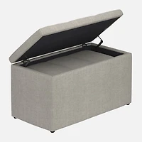 Levi Storage Ottoman, 2 Pieces  - Light Grey