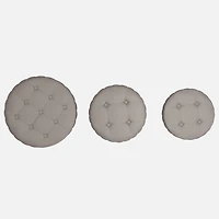 Lexi Storage Ottoman, 3 Pieces - Grey/Black