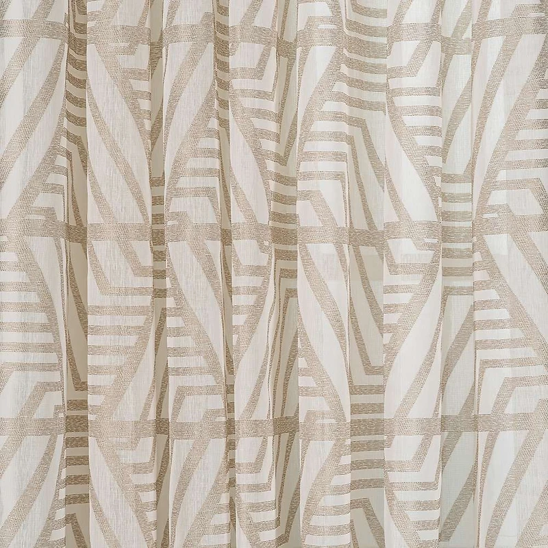 Rideau à œillets en jacquard semi-transparent « Ligure »