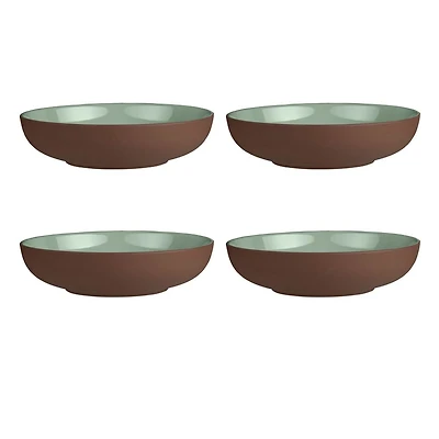 Set of 4 Sienna Teal Bowls by Maxwell & Williams (20 cm)