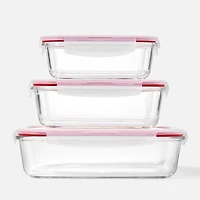 Starfrit LocknLock Contenants en verre borosilicaté, ensemble de 6