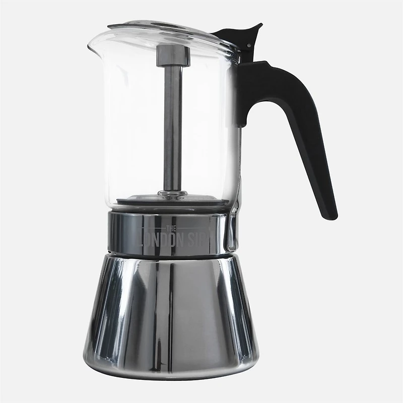 The London Sip® Glass Stovetop Espresso Coffee Maker 6-Cup
