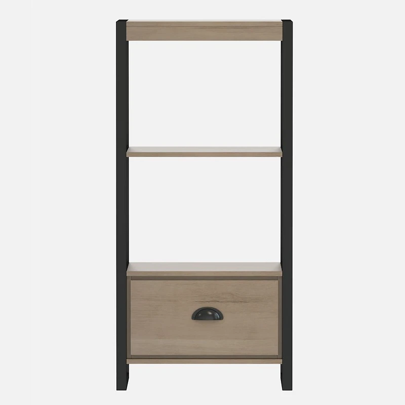 Luella Tall Cabinet - Natural and Black 35"