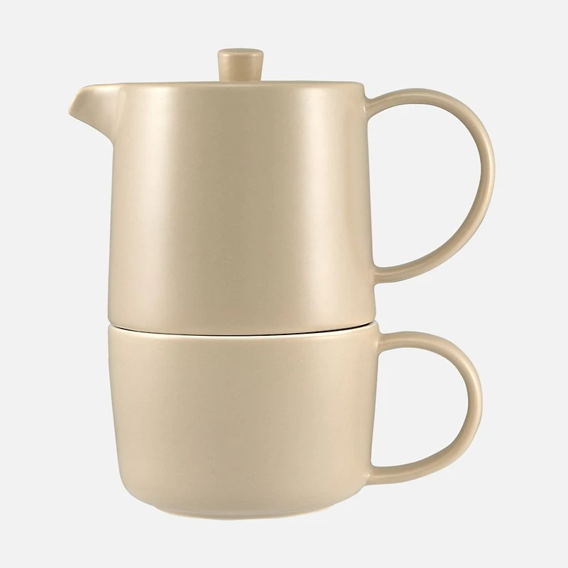 Maxwell & Williams Cafe Life Tea for One with Infuser - Sand