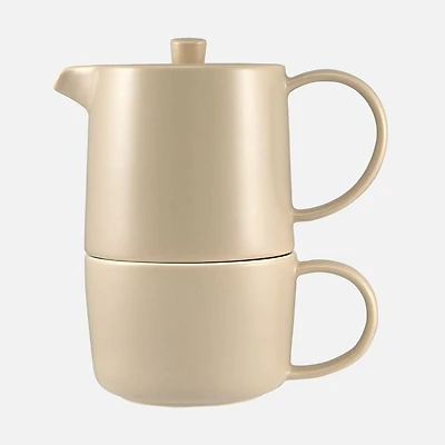  Maxwell & Williams Cafe Life Tea for One with Infuser - Sand 