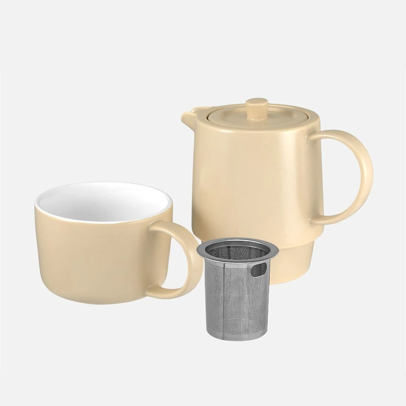 Maxwell & Williams Cafe Life Tea for One with Infuser - Sand