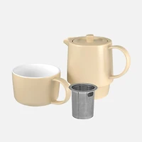  Maxwell & Williams Cafe Life Tea for One with Infuser - Sand 