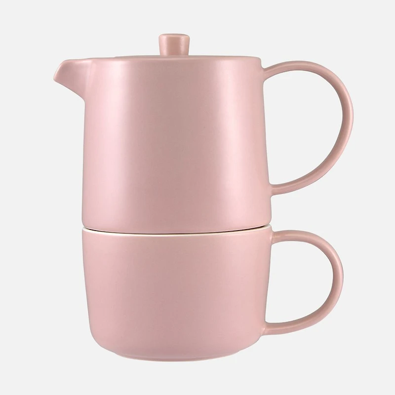 Maxwell & Williams Tea for One with Infuser Cafe Life - Pink