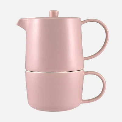 Maxwell & Williams Tea for One with Infuser Cafe Life - Pink