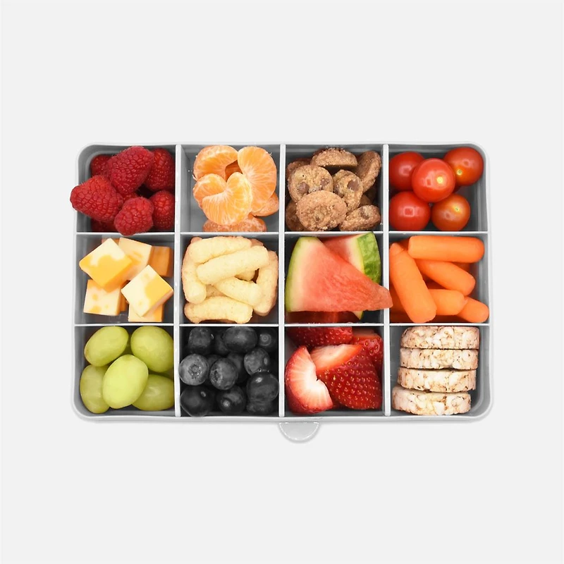 Melii Boîte Snackle, 12 compartiments - Gris